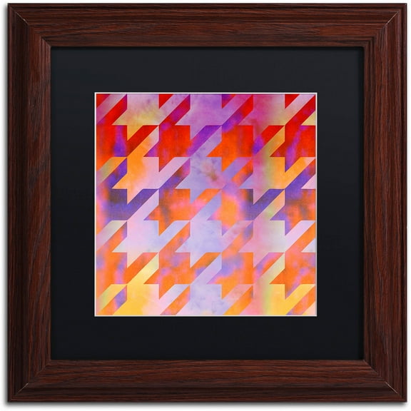 Trademark Fine Art "Houndstooth VIII" Canvas Art by Color Bakery Black Matte, Wood Frame