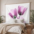 thumbnail image 3 of Purple Flowers Tapestry for Bedroom Wall Hanging Tapestry, Minimalism Botanical Tulip Floral Plants Ceiling Backdrop Tapestries Poster Blanket Wall Decor for Teens Room Living Room Dorm 55" x 73", 3 of 8