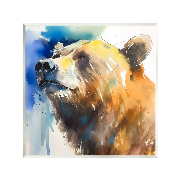 Stupell Industries Abstract Watercolor Bear Animals & Insects Painting Unframed Art Print Wall Art, 12 x 12