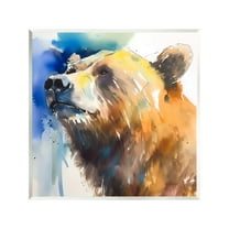 Stupell Industries Abstract Watercolor Bear Animals & Insects Painting Unframed Art Print Wall Art, 12 x 12