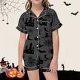 thumbnail image 2 of TIEVOSA Vêtements de Nuit et Robes pour Filles Ensemble de Pyjama Doux et Confortable pour Filles Tenue Décontractée avec Col à Revers Tenue d'Halloween 3-12 Ans, 2 of 4