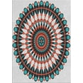 thumbnail image 1 of Ahgly Company Indoor Rectangle Patterned Light Steel Blue Novelty Area Rugs, 7' x 9', 1 of 6