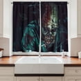 thumbnail image 2 of Ambesonne Zombie Kitchen Curtains, Fearful Vampire, 55"x39", Multicolor, 2 of 3
