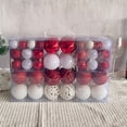 thumbnail image 4 of Juego de 100 bolas navideñas de 3/4/6 cm, delicadas bolas galvanizadas impermeables, coloridas, irrompibles, para decoración de árbol de Navidad, 4 of 5