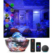 Galaxy Projector, Star Projector Smart Night Light Compatible with Alexa Google Assistant,Ocean Wave Projector with App Remote Control Music Speaker,Starry Light for Home Theatre Kids Adults