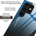 thumbnail image 6 of SaniMore for Samsung Galaxy S23 Ultra Case, Gradient Tempered Glass Backplane Anti-scracth Drop Resistant Anti-fall Slim Fit Lightweight Fashion Luxury for Girls Women, Blue, 6 of 12