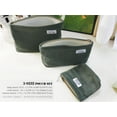 thumbnail image 3 of Corduroy Makeup Bag Set 3 Cosmetic Toiletry Travel Pouch Organizer for Purse Tote, Women Girls Gift, Large Medium Small, Solid Sage Green, 3 of 4