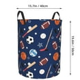 thumbnail image 4 of DouZhe Waterproof Collapsible Large Laundry Baskets, American Team Sports Prints Circular Hamper with Handles, 4 of 7