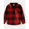 thumbnail image 1 of Family Matching Red Lace Long-sleeve Spliced Rib Knit Belted Dresses And Sets, 1 of 8
