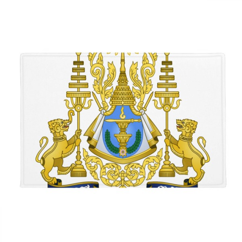 Phnom Penh Cambodia National Emblem Ground Mat Non Slip Floor Bathroom