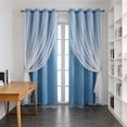 thumbnail image 4 of Anckoeil 2-in-1 Lace Curtain 2 Panels Set, 51x39 Inch Thermal Insulated Blackout Curtains for Bedroom Living Room, 4 of 5