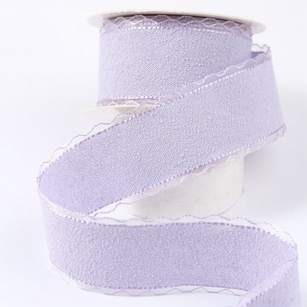 XmhyTop-A Cinta de tela plisada morada, 4 cm de ancho x 9 yardas de largo, adorno decorativo de poliéster para manualidades y regalos