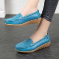 thumbnail image 5 of Gpaecead Women's Flat Loafers Faux Leather Soft Cushioned Slip On Breathable Comfort Shoes For Work And Daily Walking Light Blue, 5 of 7