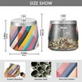 thumbnail image 2 of Yayeee Ashtray with Lid for Cigarette Smokeless Stainless Steel Home Ash Holder, Color Striped, 2 of 7