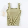 thumbnail image 2 of ShomPort Nightwear for Womens Sleeveless Wide Straps Ribbed Backless Padded Cotton Camisole Solid Color Lightweight Basic Tops, 2 of 2