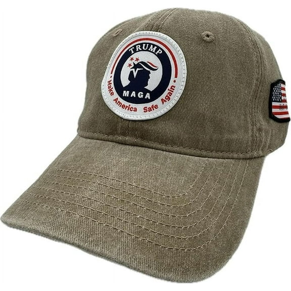 Trump 2024 Hat Donald Trump Hat MAGA Make America Safe Again, Trump 2024 Campaign Hat, Donald Trump Hat USA, Support Trump Cap, Make America Great Again Adjustable Baseball Cap with USA Flag