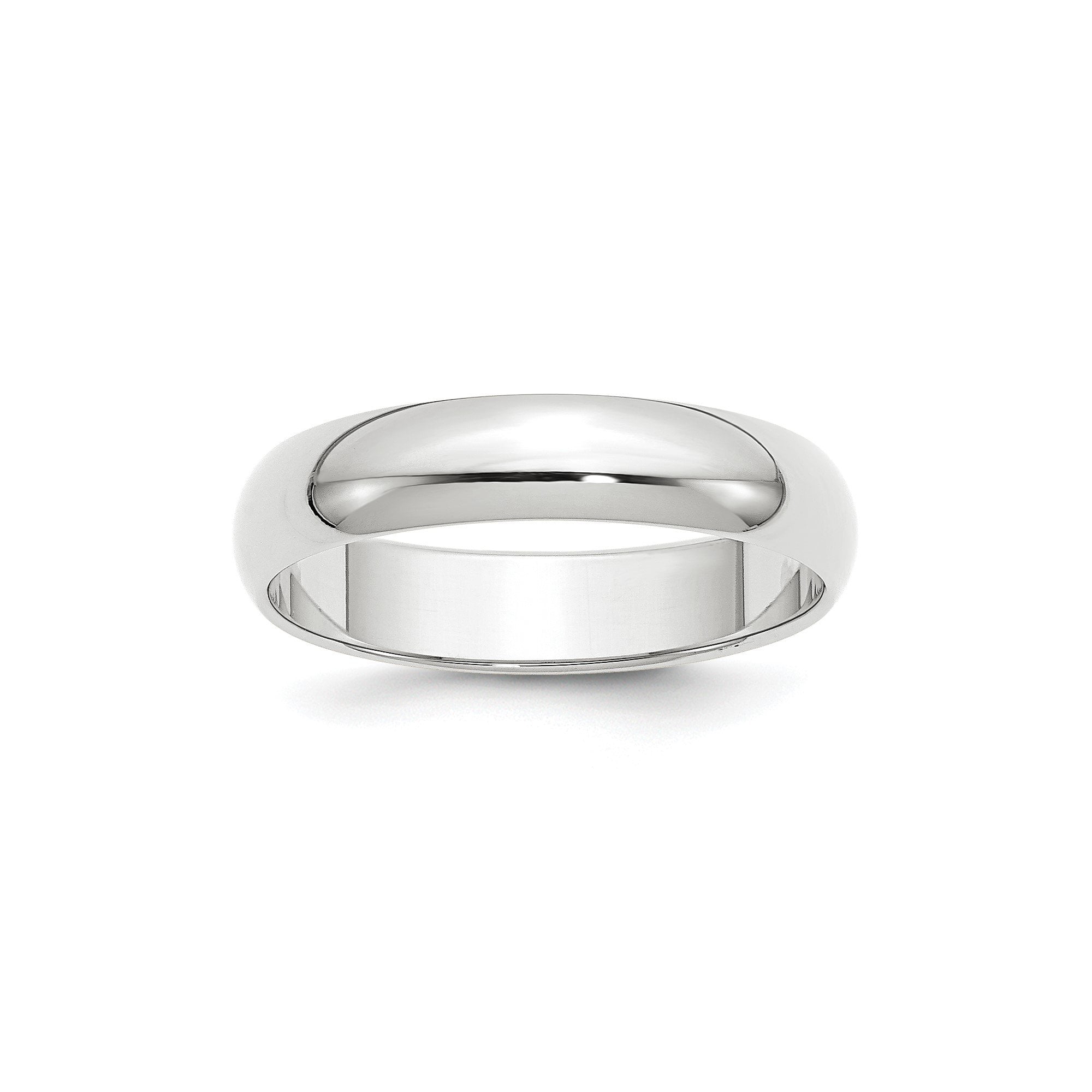 7.5 10K White Gold Half Round Band Size 7.5 10K White Gold Half Round Band Size