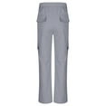 thumbnail image 4 of Yammkia Cargo Pants for Girls Dress Pants Wide Leg Uniform Pants for Girls Preppy Clothes 4T 5T 6T 7T 8-15 Years (Grey,6-7 Years), 4 of 7