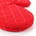 thumbnail image 4 of 1 par de guantes para horno de cocina con superficie de silicona antideslizante resistente al calor y forro de algodón suave, seguros para cocinar, hornear y barbacoa, 4 of 8