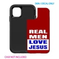 thumbnail image 2 of DistinctInk Custom SKIN / DECAL compatible with OtterBox Defender for iPhone 11 Pro MAX (6.5" Screen) - Red Blue Real Men Love Jesus - Show Your Love of Christ, 2 of 5