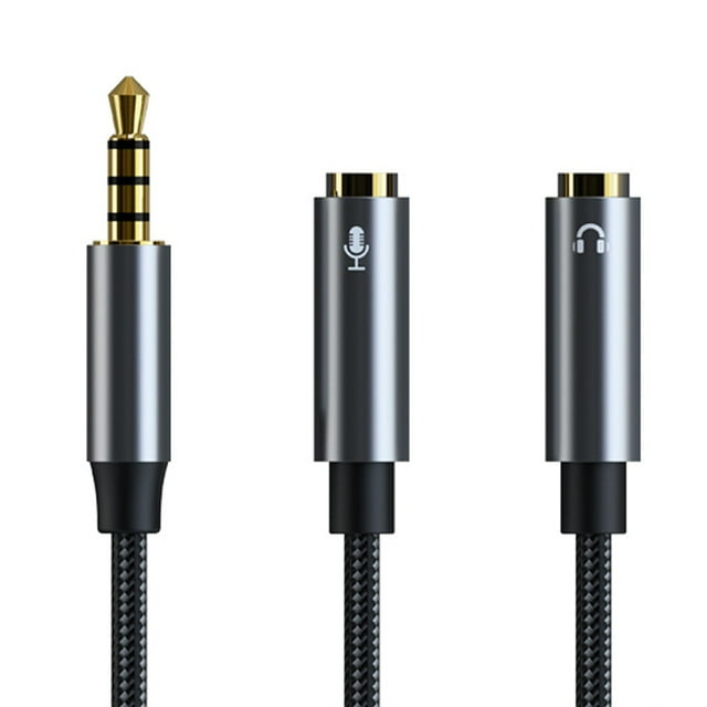 Headphone Splitter, Strong Braided 3.5mm Stereo Audio Y Splitter Cable