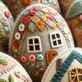 thumbnail image 6 of CoreLiving Felt Easter Egg Decorating Kit All-Inclusive Craft Set with Hand-Embroidered Materials Bunny Chick Patterns for DIY Hanging Ornaments Easter Tree Decorations Spring Home Décor, 6 of 9