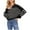 Black, variant on Sweaters for Women Crewneck Striped Cropped Sweater Long Sleeve Side Slit Trendy Oversized Pullover Jumper Tops(Black,M)