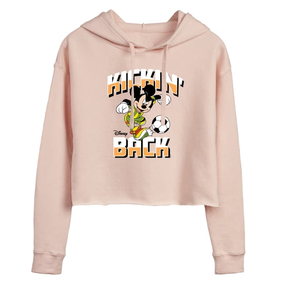 Disney - Kickin Back - Juniors Cropped Pullover Hoodie
