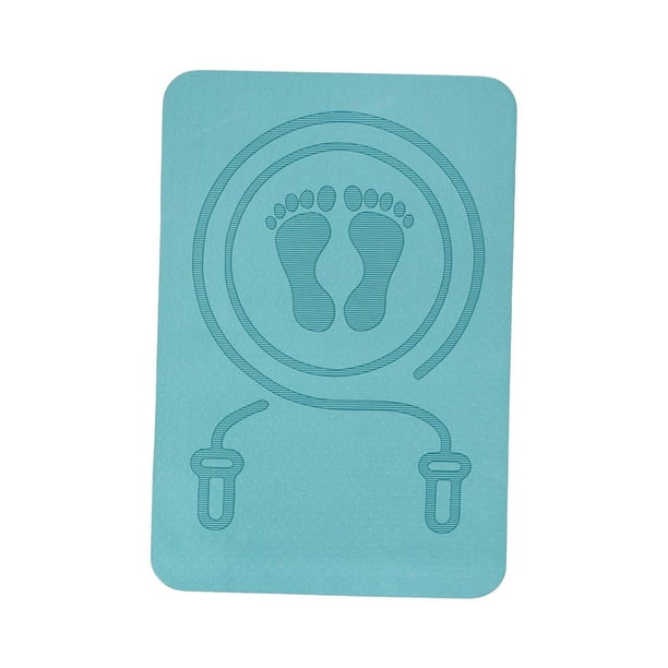 Colchoneta antideslizante para saltar la cuerda, para hombres y mujeres, para entrenamiento en casa, suelo de gimnasio, 8 mm de grosor. Azul