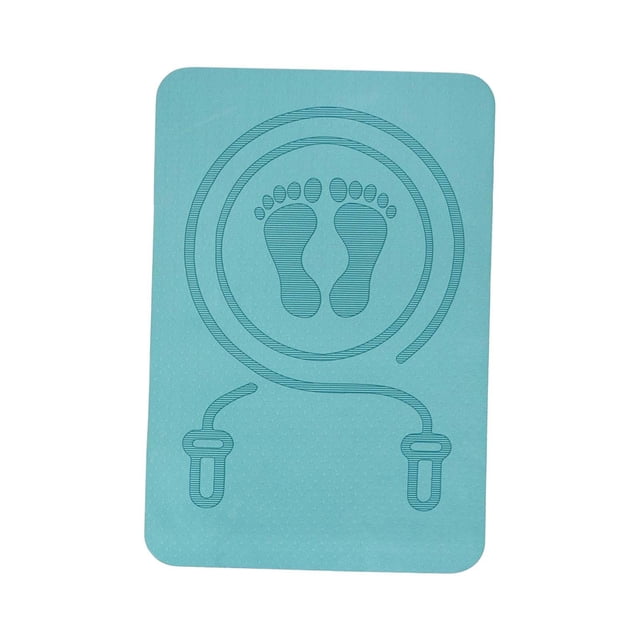 Colchoneta antideslizante para saltar la cuerda, para hombres y mujeres, para entrenamiento en casa, suelo de gimnasio, 8 mm de grosor. Azul