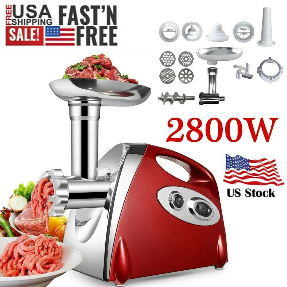 2800W Electric Meat Grinder Kitchen Food Beef Mincing Sausage Stuffer Machine US 