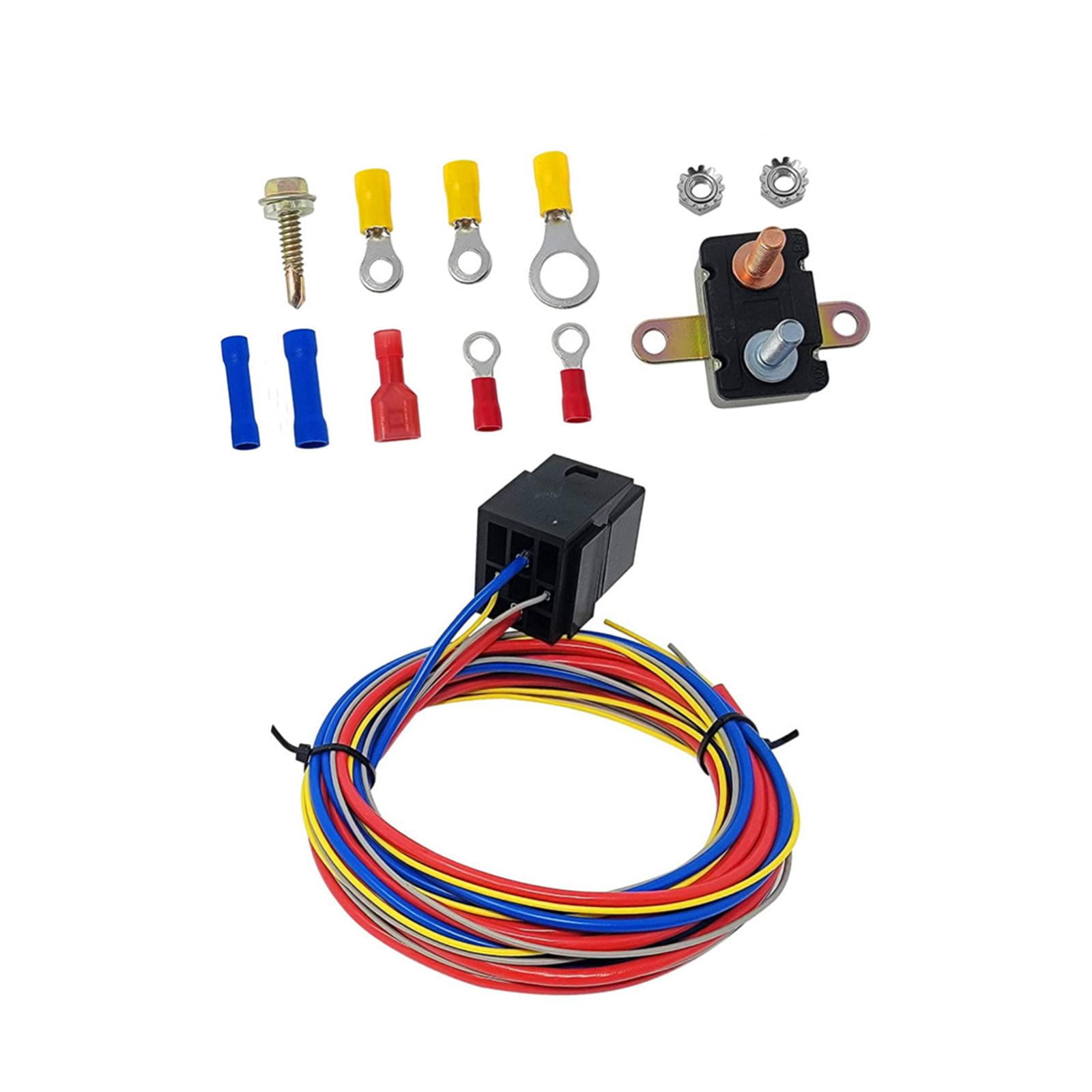 Electrical Fuel Pump Harness and Relay Wiring Set, Universal, Durable