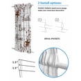thumbnail image 3 of Grey Wooden Grain Blackout Curtains, French Door Curtains for Door Window, Brown Country Texas Star Branches Privacy Drapery for Patio/Sidelight Doors, 1 Panel with Tieback, 25 x 40 Inches, 3 of 6