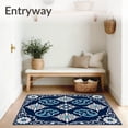 thumbnail image 3 of ODIKA 4'x6' Machine Washable Non-Slip Area Rug, Jewel Corridor Embellishment High Traffic Rug, Blue, 550204, 3 of 7