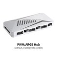 thumbnail image 1 of LP-6P ARGB Remote Control 6 Way Splitter 4Pin PWM Cooling Fan Hub for Computer PC Case Chassis Radiator SATA Power Supply WH no ARGB-remote, 1 of 6