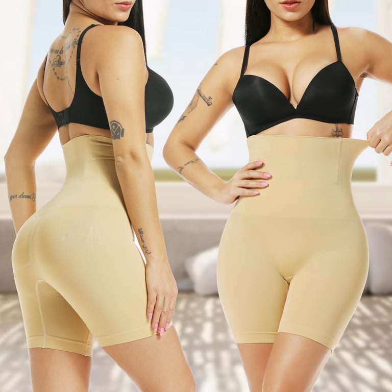 2 Pack High Waist Shapewear Shorts for Women - Seamless Tummy Control Thigh Slimmer  Shapewear Panties Body Shapers 
