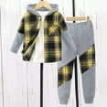 thumbnail image 4 of Toddler Boys Outfits Long Sleeve Plaid Prints Tops And Pants Set Child Kids Fall Winter Clothes, 4 of 4