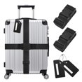 thumbnail image 1 of Uxcell 2-Conjuntos de Correas de Equipaje Aprobadas por TSA, Conjunto de Etiquetas de Maleta Ajustables [Negro], 1 of 1