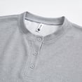 thumbnail image 6 of Shirts for Men Short Sleeve Crew Neck Waffle Henley Shirts Loose Fit Grey T Shirt with Button Men's Casual Shirts, 6 of 6