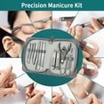 thumbnail image 3 of Manicure & Pedicure Set 12 in 1, Nail Clippers Set, Quality Fingernail& Toenail Clipper, Professional Nail Care Kit with Exquisite Leather Case for Men & Women (12 Pack), 3 of 4