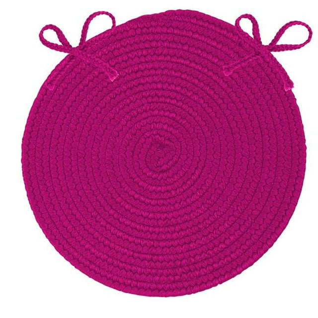 Colonial Mills BR70R084X084 7 ft. Boca Raton Braid Outdoor Round Rug, Magenta