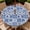 Blue, variant on Outdoor Tablecloth with Umbrella Hole and Zipper Waterproof Round Fitted Tablecloth with Elastic Edge, Wipeable Outdoor Table Cover for Patio, Garden, Picnic Size 36"-65" Round Tables