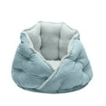 thumbnail image 5 of FurHaven Pet Products | Minky Faux Fur & Velvet Hug Bed for Dogs & Cats - Aquamarine, Medium, 5 of 12