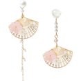 thumbnail image 1 of 1 par de pendientes en forma de abanico Pearas Pendientes largos Joyas para mujeres creativas, 1 of 4