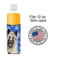 thumbnail image 4 of Belgian Tervuren Winter Snowflakes Holiday Ultra Hugger for slim cans, 4 of 6