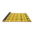 thumbnail image 2 of Ahgly Company Indoor Round Abstract Yellow Modern Area Rugs, 4' Round, 2 of 4