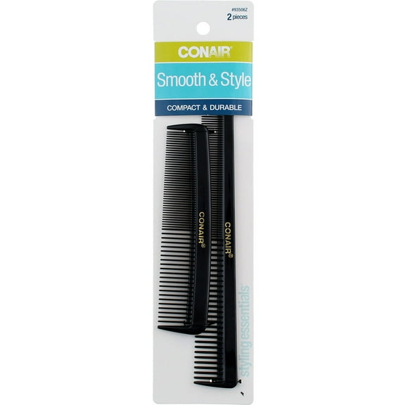 Conair Hard Rubber Pocket and Barber Comb 2 ea