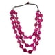 thumbnail image 5 of Collar bohemio con babero y cuentas de madera para mujer, ideal para bodas. Rosa roja, 5 of 9