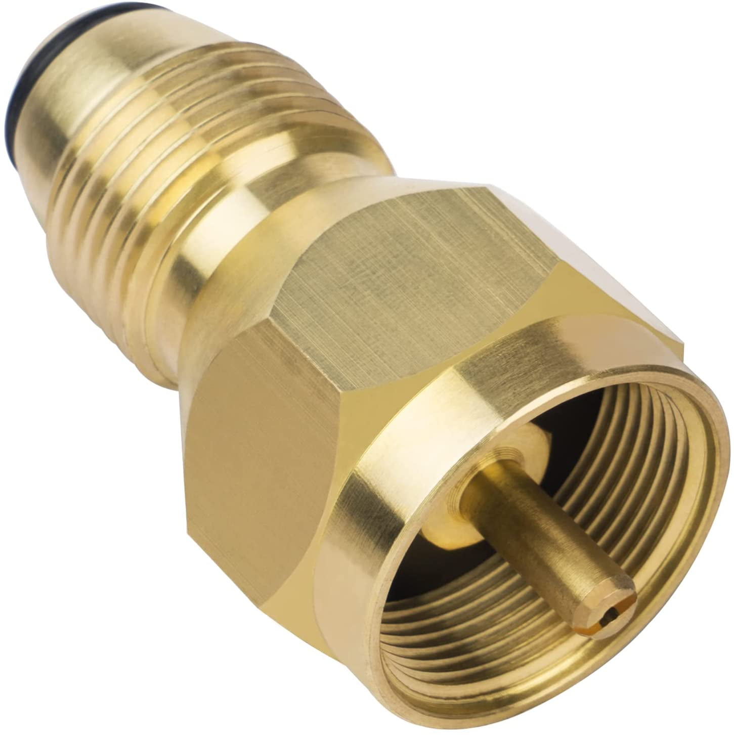 GASPRO Propane Refill Adapter, POL Type for Propane Cylinder with Type 1, Fits All 1 lb Propane Cylinder Bottles from 20lb Tank, 100% Solid Brass