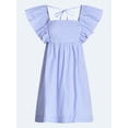 thumbnail image 5 of Free Assembly Women's and Women's Plus Square Neck Flutter Sleeve Mini Dress, XS-4X, 5 of 5